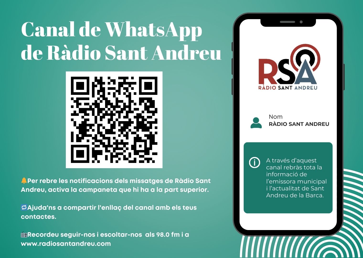 Ràdio Sant Andreu crea el seu propi Canal de WhatsApp